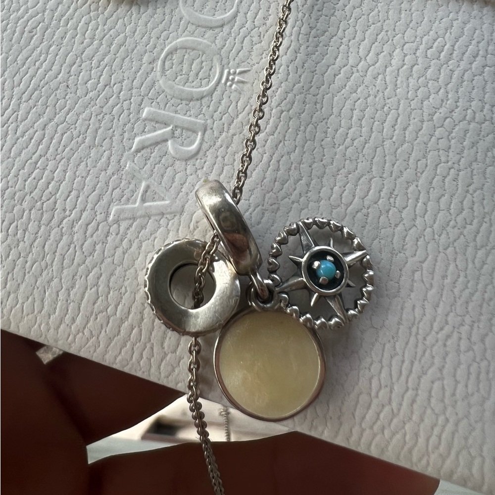 Silver Pandora Necklace - Two Charms